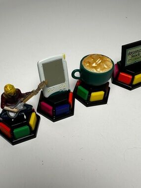Trivial Pursuit 90s Time Capsule 2004 Game Pieces Set of 4 Horn Abbot